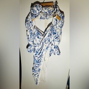 NWT Club L London Cream and Gray Dress